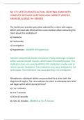 NU 372 LATEST UPDATED ACTUAL 2024 FINAL EXAM WITH COMPLETE DETAILED QUESTIONS AND CORRECT VERIFIED ANSWERS ALREADY A&plus; GRADED