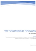 College aantekeningen WPO Persoonlijkheidspsychologie 