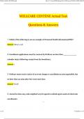 WELLCARE CENTENE Questions and Answers Verified Solutions 2024&sol;2025