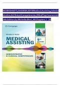 WORKSHEETS ANSWER KEYSMedical Assisting Administrative & Clinical Competencies &lpar;MindTap Course List&rpar; 9th Edition by Michelle Blesi&comma; All Chapters 1 - 58