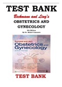 Beckmann and Ling's OBSTETRICS AND GYNECOLOGY 8th Edition TEST BANK By Dr. Robert Casanova ISBN-978-1496353092