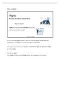 Differences Ethics and Rights- Study Guide and Document