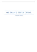 OB Exam 2 Study Guide.