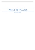 WEEK 1 OB FALL 2019