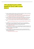 ATI Leadership Exam B &lpar;LATEST&rpar;Questions & Answers &lpar;100&percnt; Correct&rpar; 60 Q & A