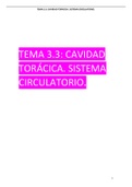 Tema 3.3: Sistema circularorio de la cavidad torácica