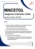MAC3701 Assignment 2 Semester 1 2022 (167440)