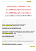 ATI Med-Surg Proctored Exam 2019 (Complete Version) Latest Updated complete Solution