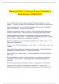 Georgia Pest Licenses Exam Questions And Answers Rated A&plus;&period;