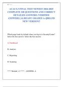 ACAS 5&period;3 FINAL TEST NEWEST 2024-2025  COMPLETE 100 QUESTIONS AND CORRECT  DETAILED ANSWERS &lpar;VERIFIED  ANSWERS&rpar; &vert;ALREADY GRADED A&plus;&vert;&vert;BRAND  NEW VERSION&excl;&excl; 