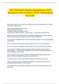 UHC Medicare Basics Assessment 2024 Questions And Answers 100&percnt; Guaranteed Success&period;