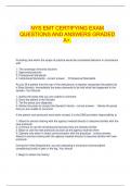 NYS EMT CERTIFYING EXAM QUESTIONS AND ANSWERS GRADED A&plus;&period;