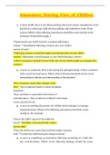 NURS 406 Assessment Nursing Care of Children &lbrack;Latest Update&rsqb; for 2022