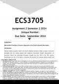 ECS3705 Assignment 2 &lpar;ANSWERS&rpar; Semester 2 2024 - DISTINCTION GUARANTEED