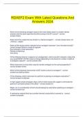    RDAEF2 Exam With Latest Questions And Answers 2024