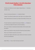 TExES Social Studies 7-12 &lpar;232&rpar; Questions  With Solutions