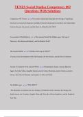TEXES Social Studies Competency 002 Questions With Solutions