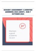 SCH4801 Assignment 3 &lpar;VERIFIED ANSWERS&rpar; 2024 &lpar;248097&rpar;- DUE 7 October 2024