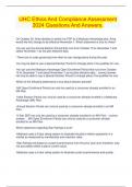 UHC Ethics And Compliance Assessment 2024 Questions And Answers&period;
