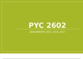 PYC 2602 ASSIGNMENTS 2015, 2016, 2017