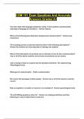 COM 101 Exam Questions And Accurate Answers Graded A&plus;