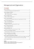Samenvatting&sol;Summary Management and Organisation &lpar;P&lowbar;BMANORG&rpar;
