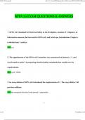 NFPA 70 Exam 2024 Questions and Answers Latest &lpar;2024 &sol; 2025&rpar; &lpar;Verified Answers by Expert&rpar;