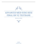 ADVANCED HESI MED SURG TEST BANK 2022 STUDY GUIDE V2