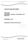 FAC1602 financial reporting