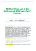 Week 5 Quiz Study Guide - NR602 &sol; NR-602 &sol; NR 602 &lpar;Latest&rpar; &colon; Primary Care of the Childbearing and Childrearing Family Practicum - Chamberlain