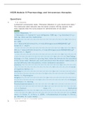 HSOR Module 8 Pharmacology and intravenous therapies