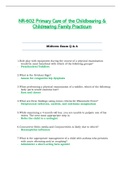 Midterm Exam Q & A - NR602 &sol; NR-602 &sol; NR 602 &lpar;Latest&rpar; &colon; Primary Care of the Childbearing and Childrearing Family Practicum - Chamberlain
