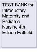 TEST BANK for Introductory Maternity and Pediatric Nursing 4th Edition Hatfield&period;