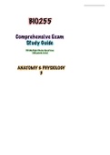 BIOS 255 Week 8 Comprehensive Exam Study Guide/A&P 3 Comprehensive Study Guide
