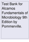 Test Bank for Alcamos Fundamentals of Microbiology 9th Edition by Pommerville.