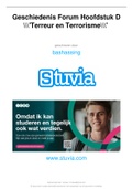 Samenvatting forum geschiedenis D5 terreur en terrorisme