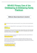 Midterm Exam Questions & Answers - NR602 &sol; NR-602 &sol; NR 602 &lpar;Latest&rpar; &colon; Primary Care of the Childbearing and Childrearing Family Practicum - Chamberlain
