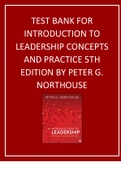 Test Bank for Introduction to Leadership Concepts and Practice 5th Edition Peter G&period; Northouse&period;