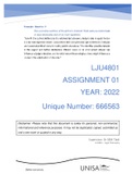 LJU4801 Assignment 1 Semester 1 2022 Solution