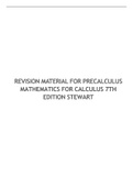 REVISION MATERIAL FOR PRECALCULUS MATHEMATICS FOR CALCULUS 7TH EDITION STEWART