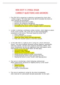 HESI EXIT V 2 FINAL EXAM  &Tab;CORRECT QUESTIONS AND ANSWERS