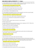  HESI OB&sol;MATERNITY V 1 Q&A 