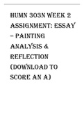 HUMN 303N Week 2 Assignment Essay – Painting Analysis & Reflection (Download To Score An A).pdf