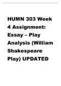 HUMN 303 Week 4 Assignment Essay – Play Analysis (William Shakespeare Play).pdf
