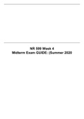 NR 599 Week 4 Midterm Exam