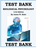 BIOLOGICAL PSYCHOLOGY 11TH EDITION BY JAMES W. KALAT TEST BANK ISBN-9781111831004  This is a Test Bank (Study Questions & Complete Answers) to help you study for your Tests. Test banks can give you the tools you need to help you study better.