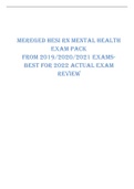 MEREGED HESI RN MENTAL HEALTH  EXAM PACK FROM 2019&sol;2020&sol;2021 EXAMSBEST FOR 2022 ACTUAL EXAM  REVIEW