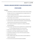 PRAXIS II ENGLISH CONTENT & ANALYSIS EXAM (5039) STUDY GUIDE