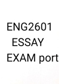 ENG2601 ESSAY- EXAM- PORFOLIO 