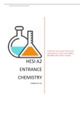 HESI A2 ENTRANCE EXAM CHEMISTRY LATEST UPDATE 2022 WITH ALL THE CORRECT ANSWERS 100% GRADED A+
